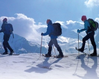  Ruta con raquetas de nieve en La Meije 